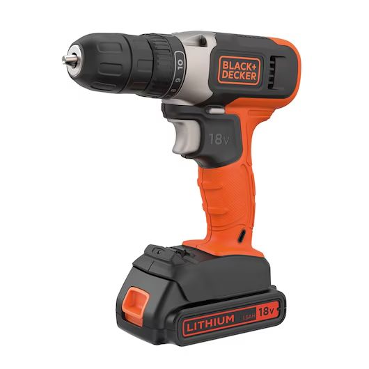 Suktuvas-gręžtuvas Black & Decker BCD001C1-QW; 18 V; 1x1,5 Ah akum.+ pakrovėjas