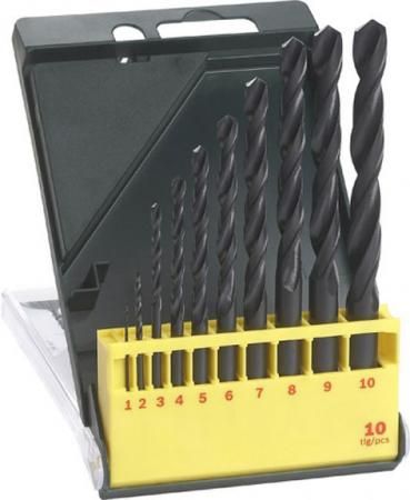 Grąžtų komplektas metalui Bosch HSS-R; 1-10 mm; 10 vnt.