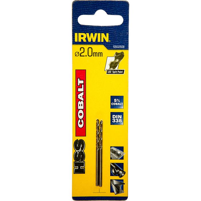 Grąžtas metalui Irwin 10502509; 2x49 mm; HSS