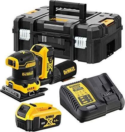 Plokštuminis šlifuoklis DeWalt DCW200P2-QW; 18 V; 2x5,0 Ah akum.