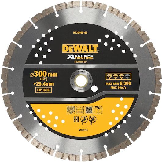 Deimantinis pjovimo diskas DeWalt DT20460-QZ; 300x25,4 mm