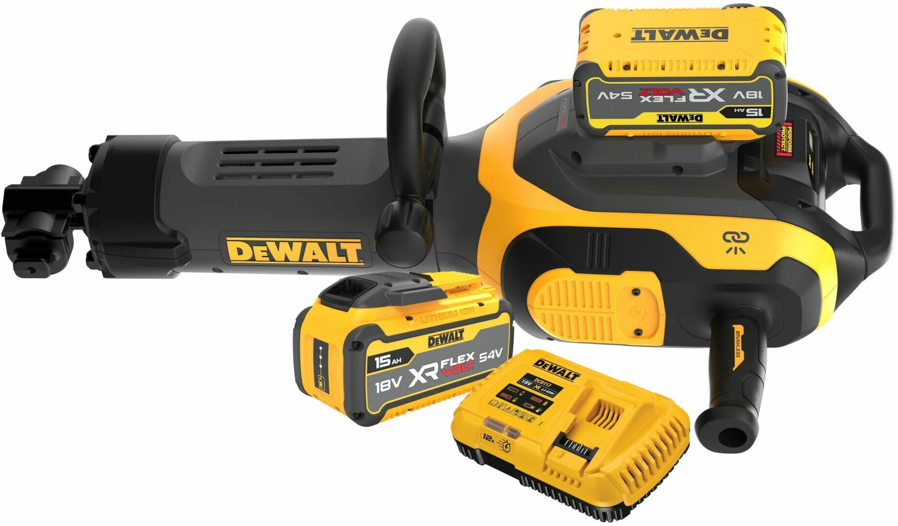 Atskėlimo plaktukas DeWalt DCH966Z2-QW; 54 V; 41 J; 1x15,0 Ah akum.