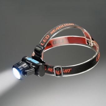 Prožektorius nešiojamas ant galvos Tiross TS-1960; LED; 120/150 lm; 1x1,2 Ah akum.