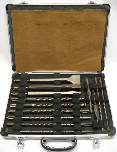 Grąžtų ir kaltų rinkinys Makita; SDS-plus; 17 dalių