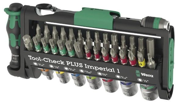 Galvučių su antgaliais rinkinys Wera WE05049060001; 39 vnt.