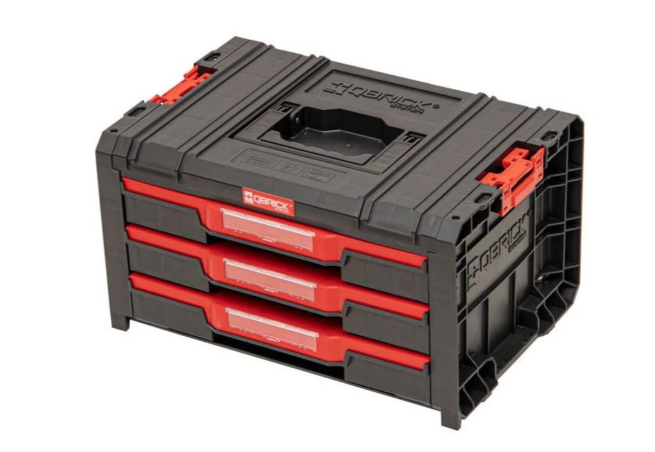 Įrankių dėžė Qbrick PRO 2.0 Expert; su 3 stalčiais