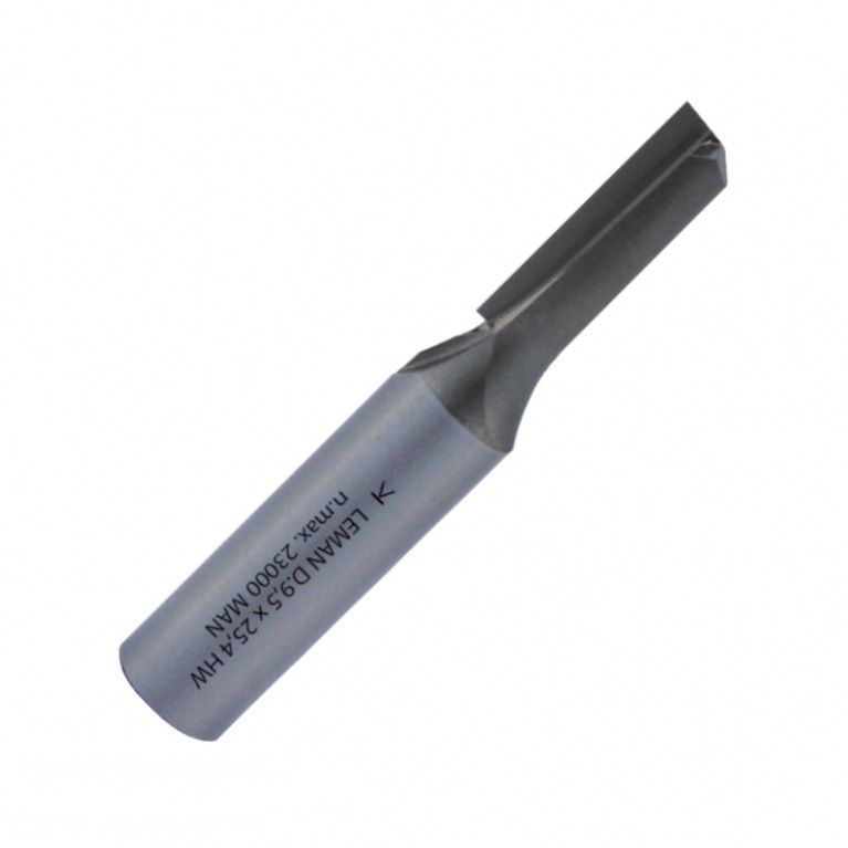 Tiesi pirštinė freza LEMAN F4502-709-00; 9,5 mm; 12 mm