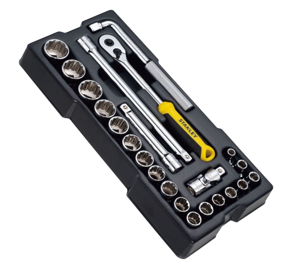 Sukimo galvučių komplektas Stanley STMT1-74726; 23 vnt.