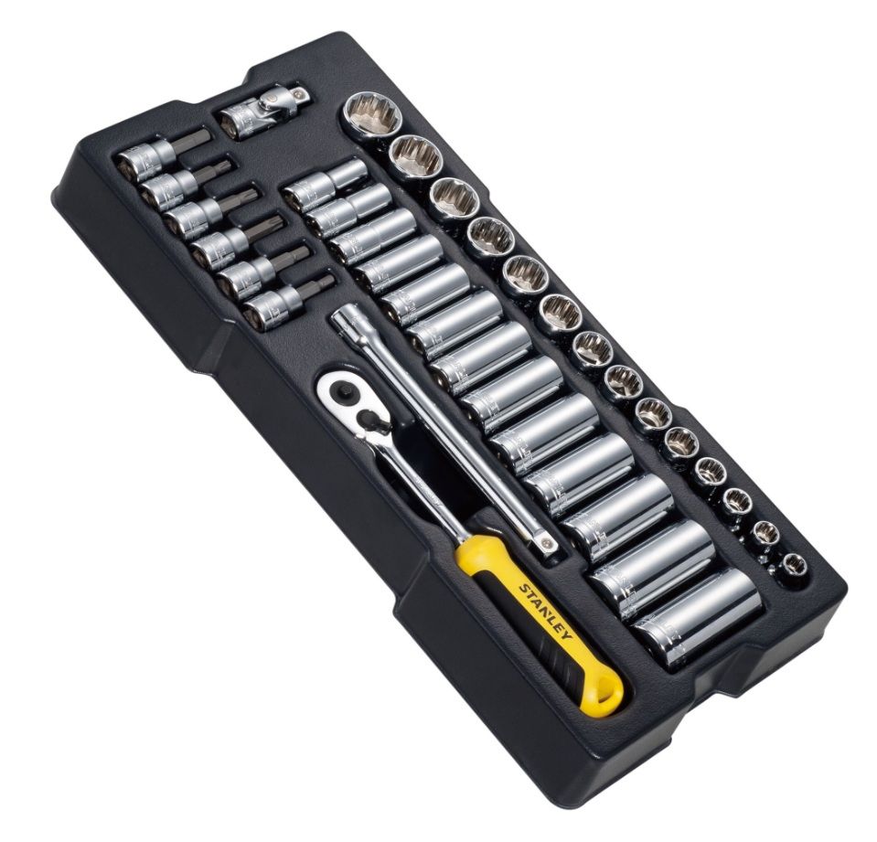Galvučių su antgaliais rinkinys Stanley STMT1-74174; 36 vnt.