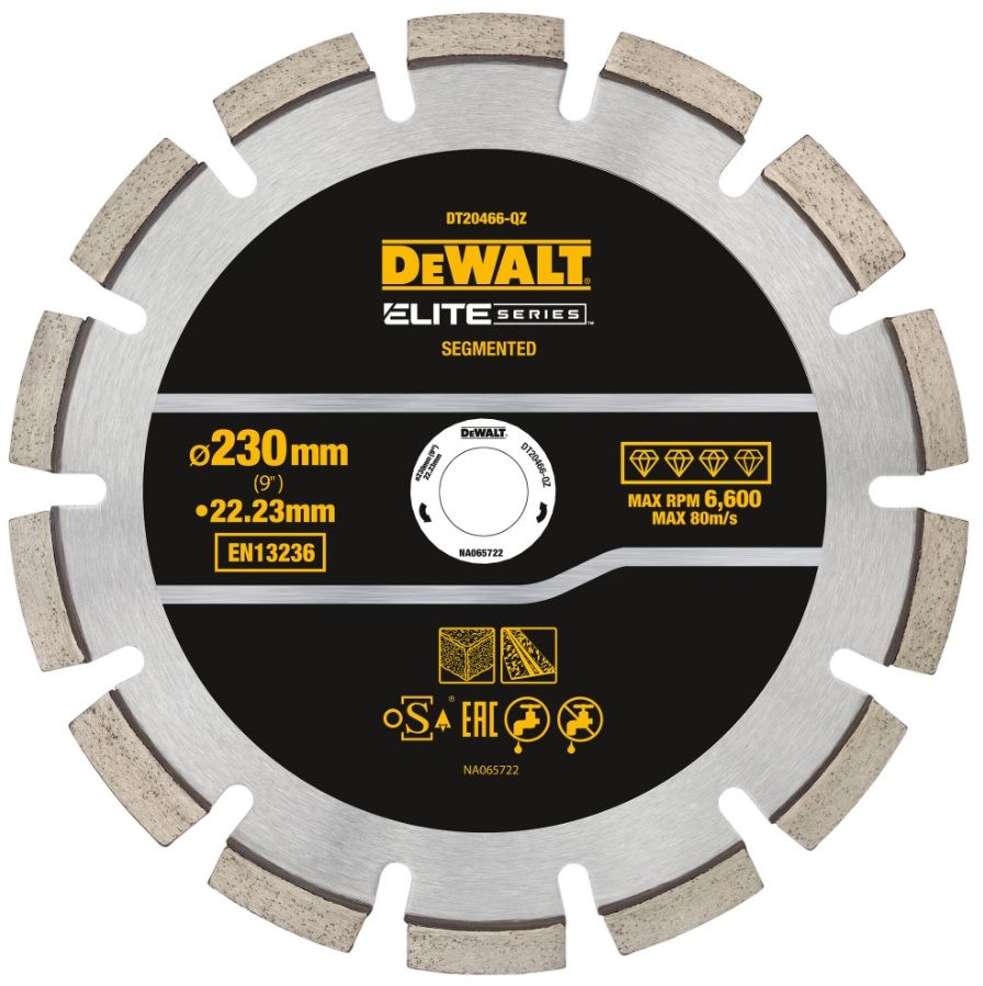 Deimantinis pjovimo diskas DeWalt DT20466-QZ; 230x22,23 mm