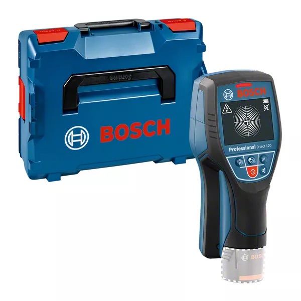 Metalo ir laidų ieškiklis Bosch D-tect 120; 12 V (be akumuliatoriaus ir pakrovėjo)