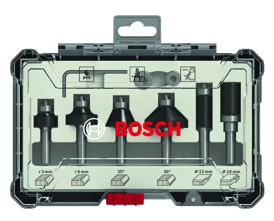 Frezų rinkinys Bosch 2607017470; 1/4'';  6 vnt.
