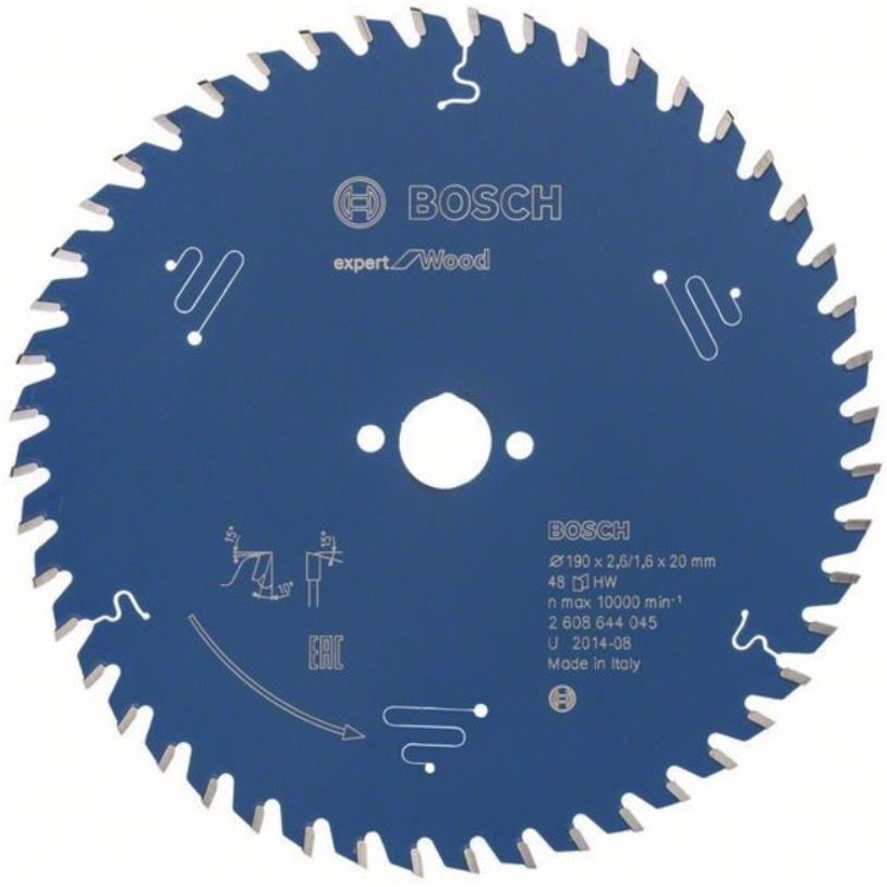 Pjovimo diskas medienai Bosch Expert for wood; 190x2,6x20 mm; Z48