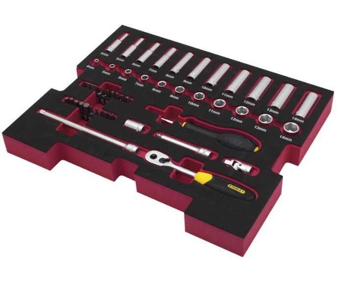 Įrankių komplektas Stanley FMHT0-74295; 1/4''; 48 vnt.