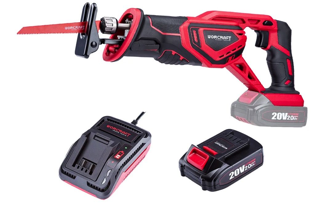 Akumuliatorinis tiesinis pjūklas Worcraft CSS-S20Li; 20 V; 1x4,0 Ah akum.