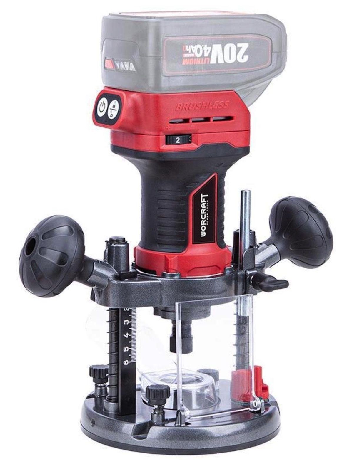 Freza Worcraft CER-S20LiB; 20 V; (be akumuliatoriaus ir pakrovėjo)