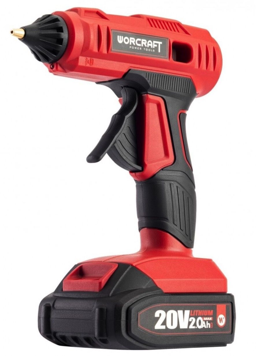 Klijų pistoletas Worcraft CLG-S20Li; 20 V; 1x4,0 Ah akum.