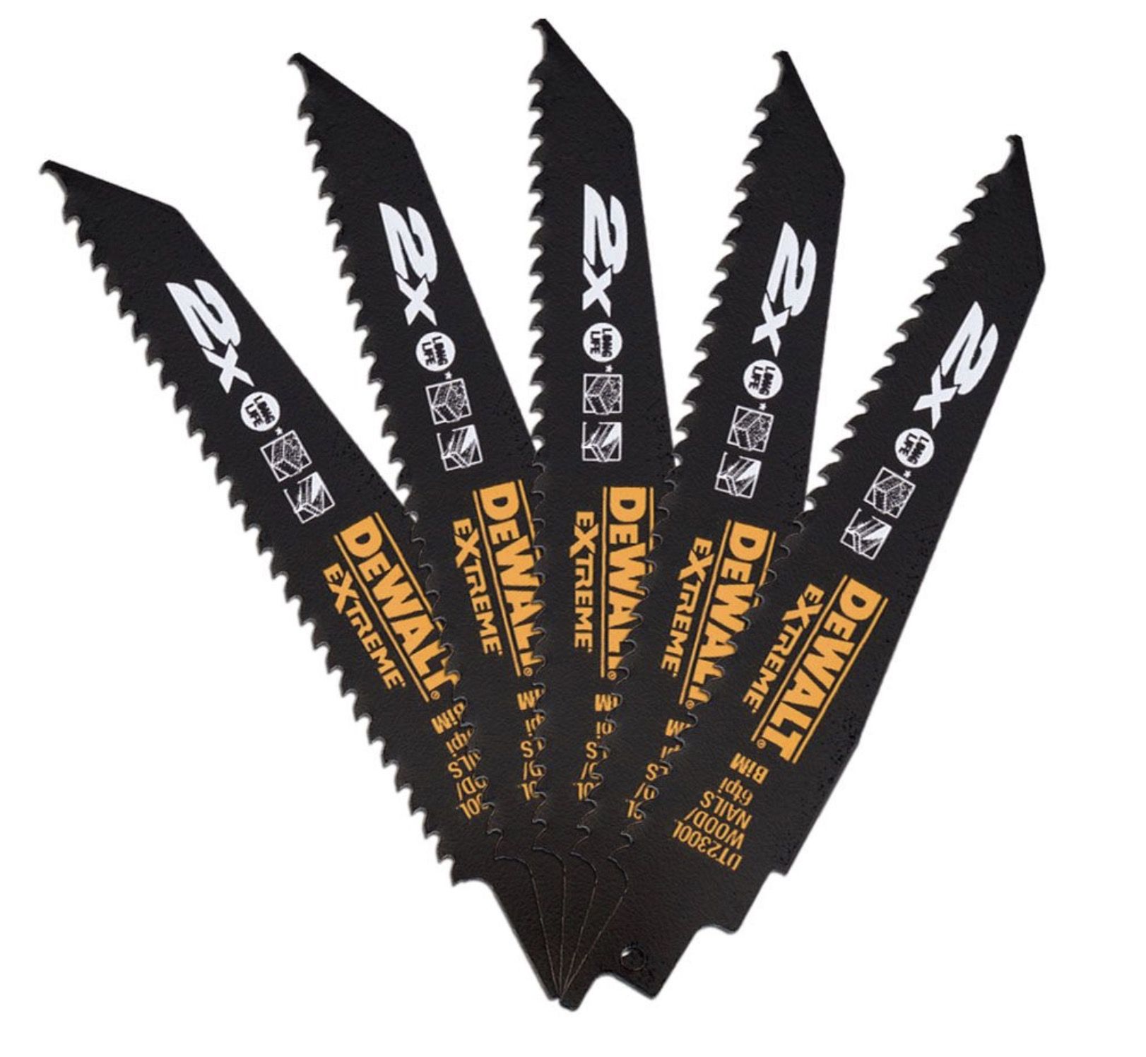 Pjūkleliai tiesiniam pjūklui DeWalt DT2300L-QZ; 152 mm; 5 vnt.