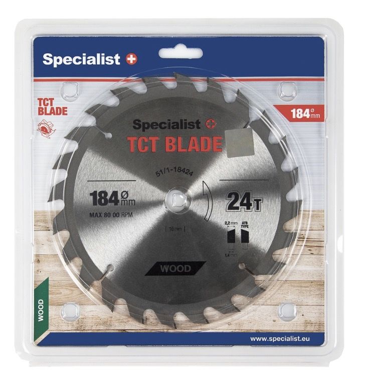 Pjovimo diskas medienai Specialist+ Wood; 184x16 mm; Z24