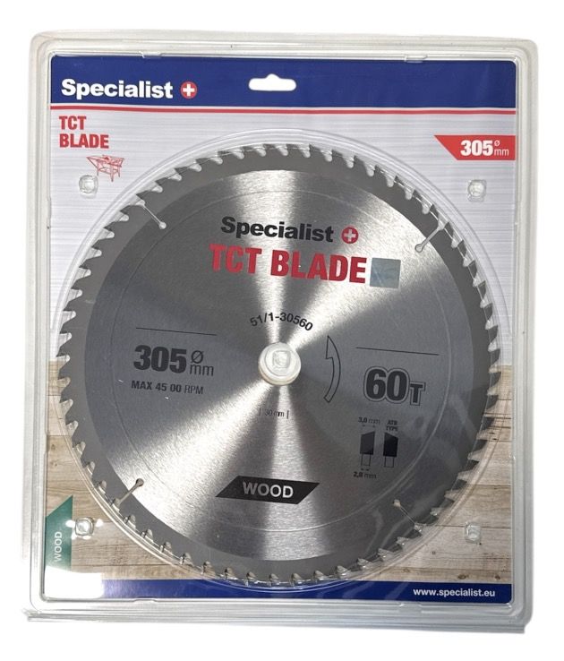 Pjovimo diskas medienai Specialist+ Wood; 305x30 mm; Z60