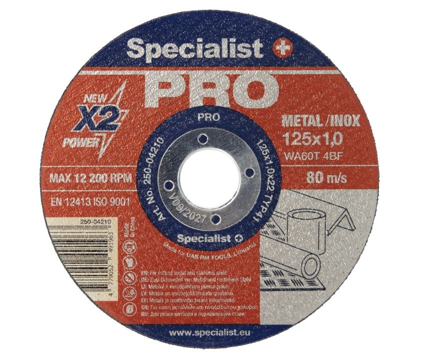 Pjovimo diskas metalui Specialist+ PRO; 125x1x22 mm