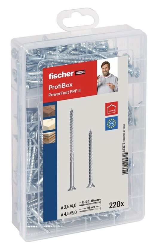 Medvaržčių rinkinys Fischer PROFI-BOX PZ; 220 vnt.