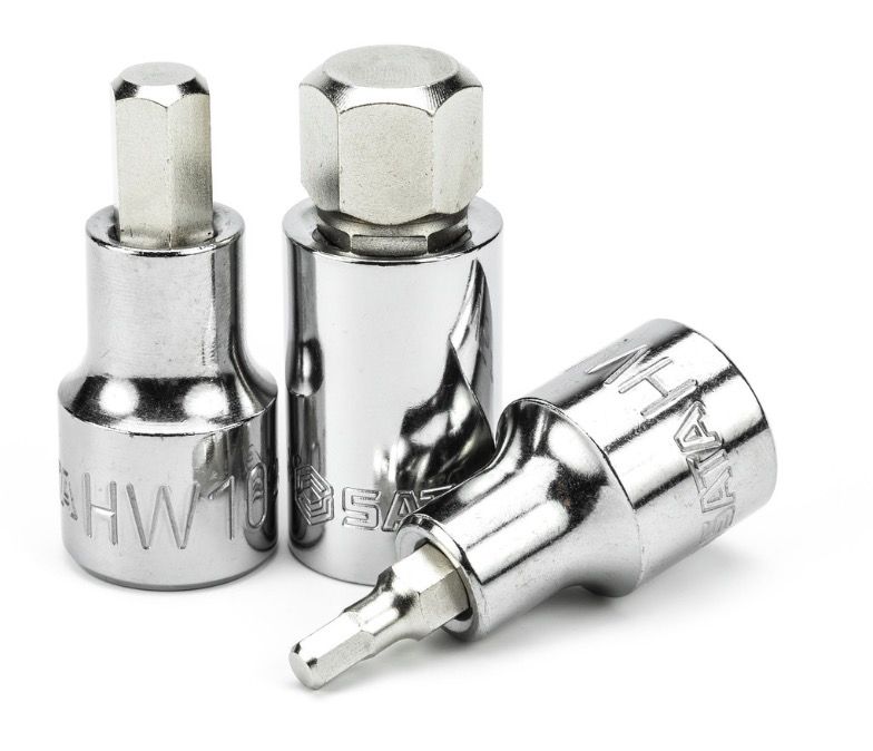 Galvučių su antgaliais rinkinys Sata ST0905702; 1/2''; 9 vnt.