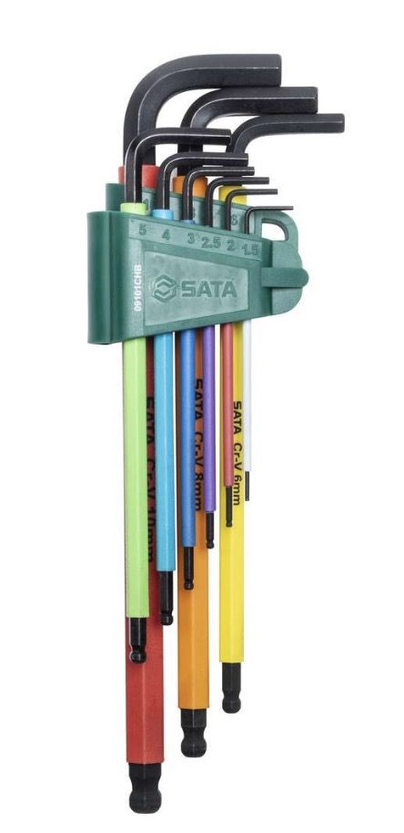 Šešiakampių raktų rinkinys Sata ST09101CHBSJ; 9 vnt.