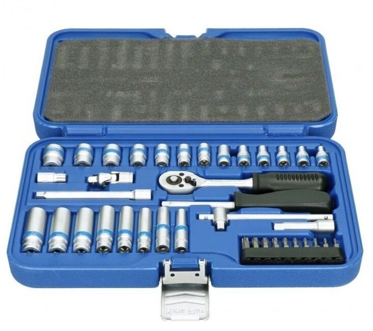 Sukimo galvučių komplektas KingRoy KR039MDA; 1/4''; 39 vnt.