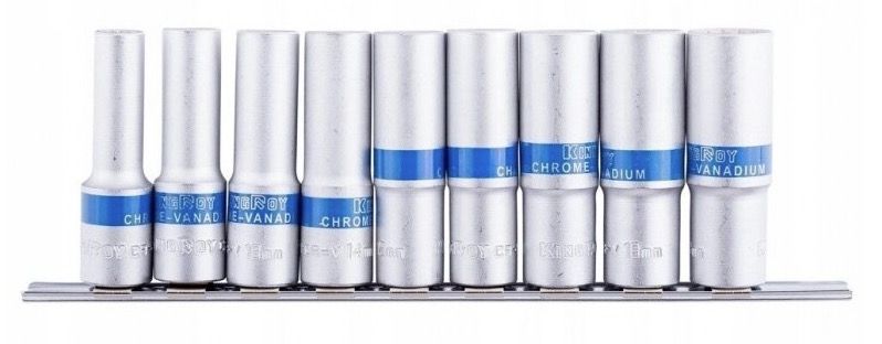 Sukimo galvučių komplektas KingRoy KR317629; 1/2''; 9 vnt.