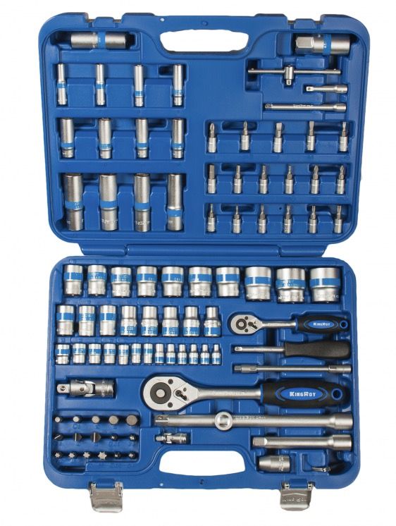 Įrankių komplektas KingRoy KR094MDA12; 1/4''+1/2''; 94 vnt.