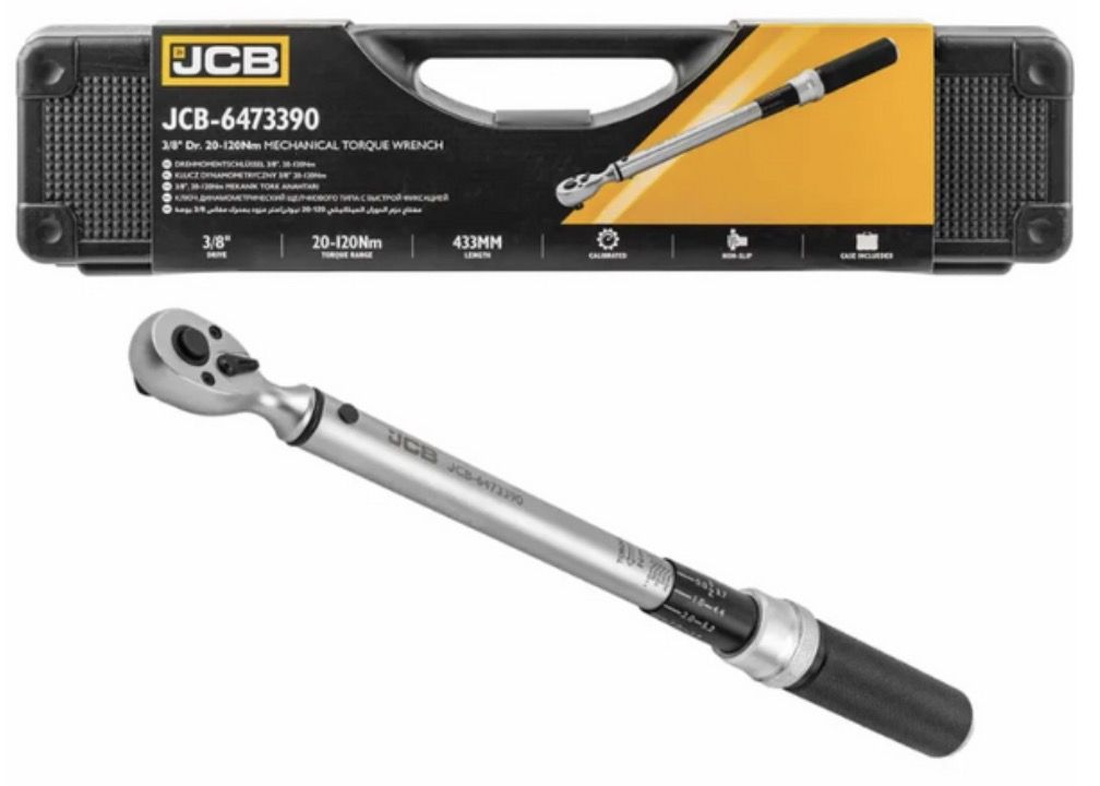 Dinamometrinis raktas JCB 6473390; 3/8''; 20-120 Nm