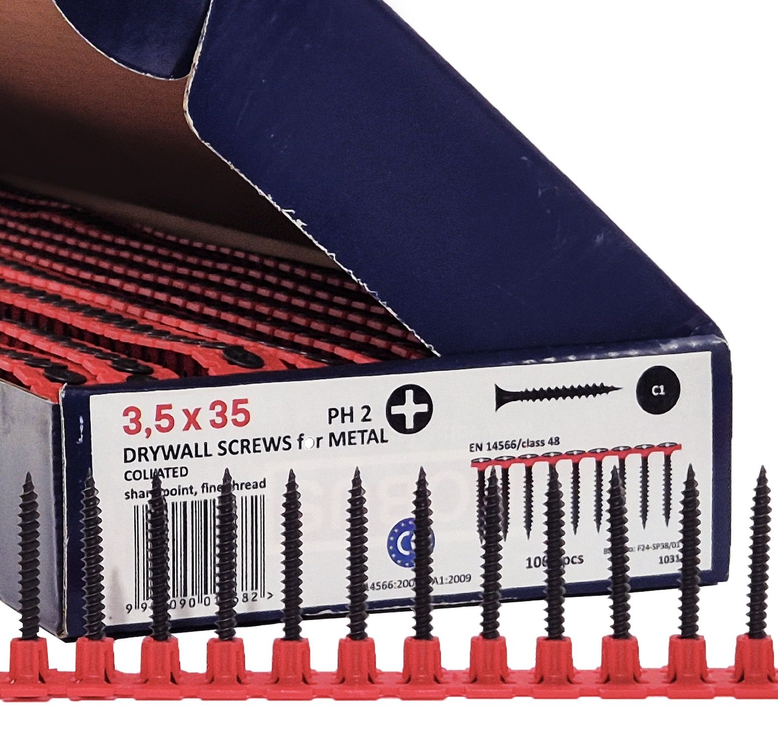 Sraigtai juostoje Robus; PH2; 3,5x35 mm; 1000 vnt.