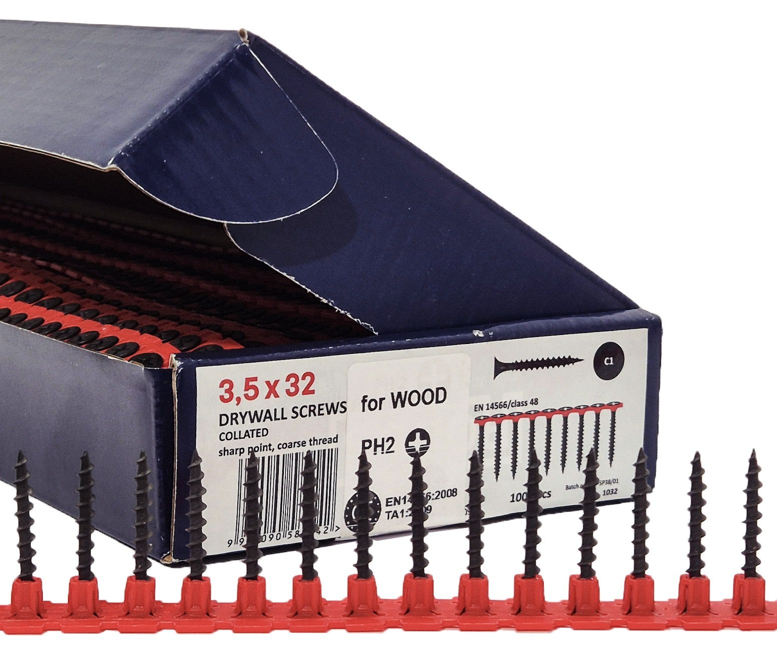 Sraigtai juostoje Robus; PH2; 3,5x32 mm; 1000 vnt.