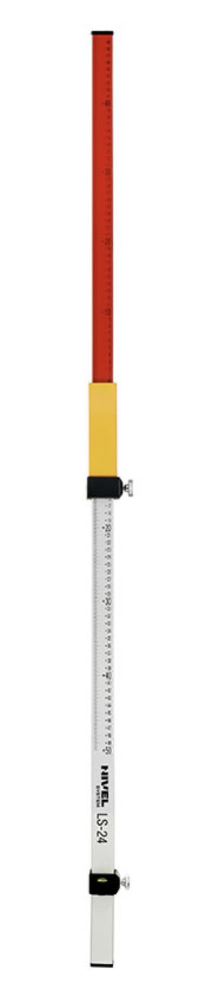 Lazerinio nivelyro liniuotė Nivel System LS-24; 2,4 m