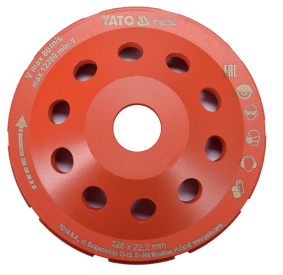 Deimantinis šlifavimo diskas Yato YT-60322; 125 mm