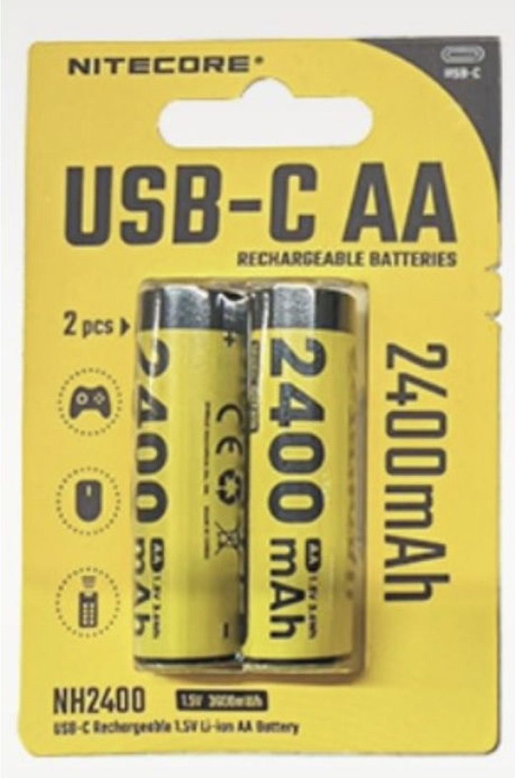 Baterija Nitecore NH2400; 1,5 V; 2x2,4 Ah; 2 vnt.