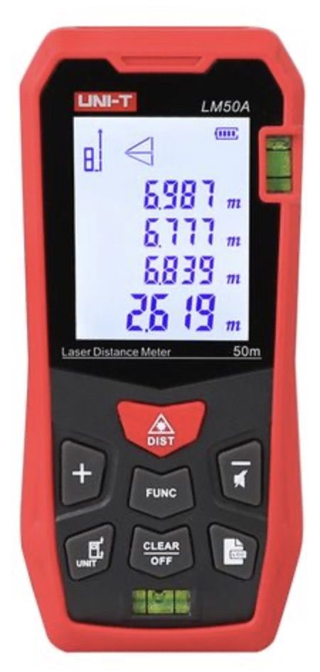 Lazerinis atstumų matuoklis UNI-T LM50A