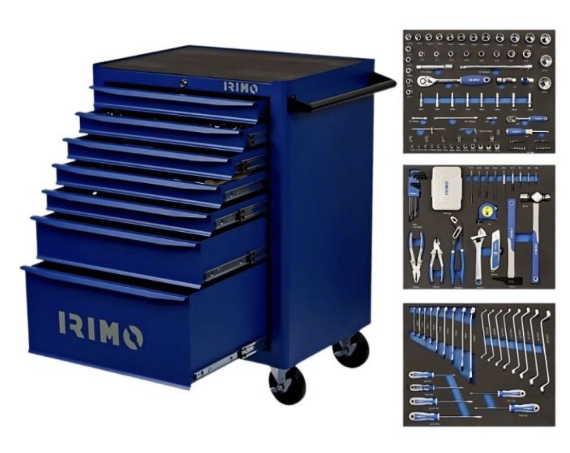 Įrankių vežimėlis su įrankiais Irimo 8066K7FF208; 208 vnt.