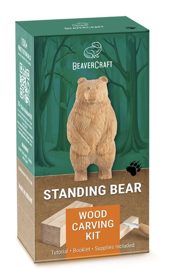 Drožinėjimo rinkinys BeaverCraft DIY12; figūrėlių drožinėjimui pradedantiesiems