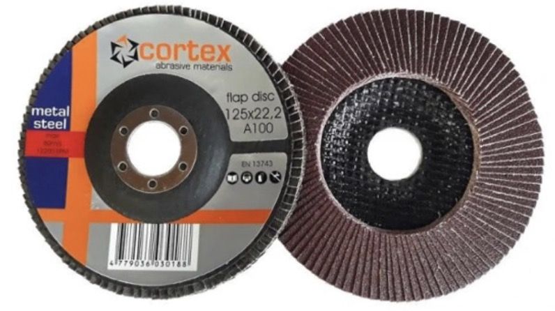 Vėduoklinis šlifavimo diskas Cortex 14008; 125x22,2 mm; P100
