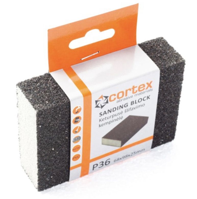 Šlifavimo kempinė Cortex 14414; 98x68x25 mm; P36 