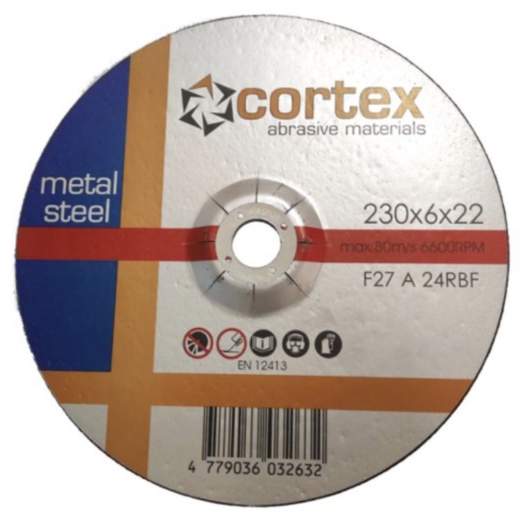 Šlifavimo diskas Cortex 32102; 230x6,0x22,2 mm