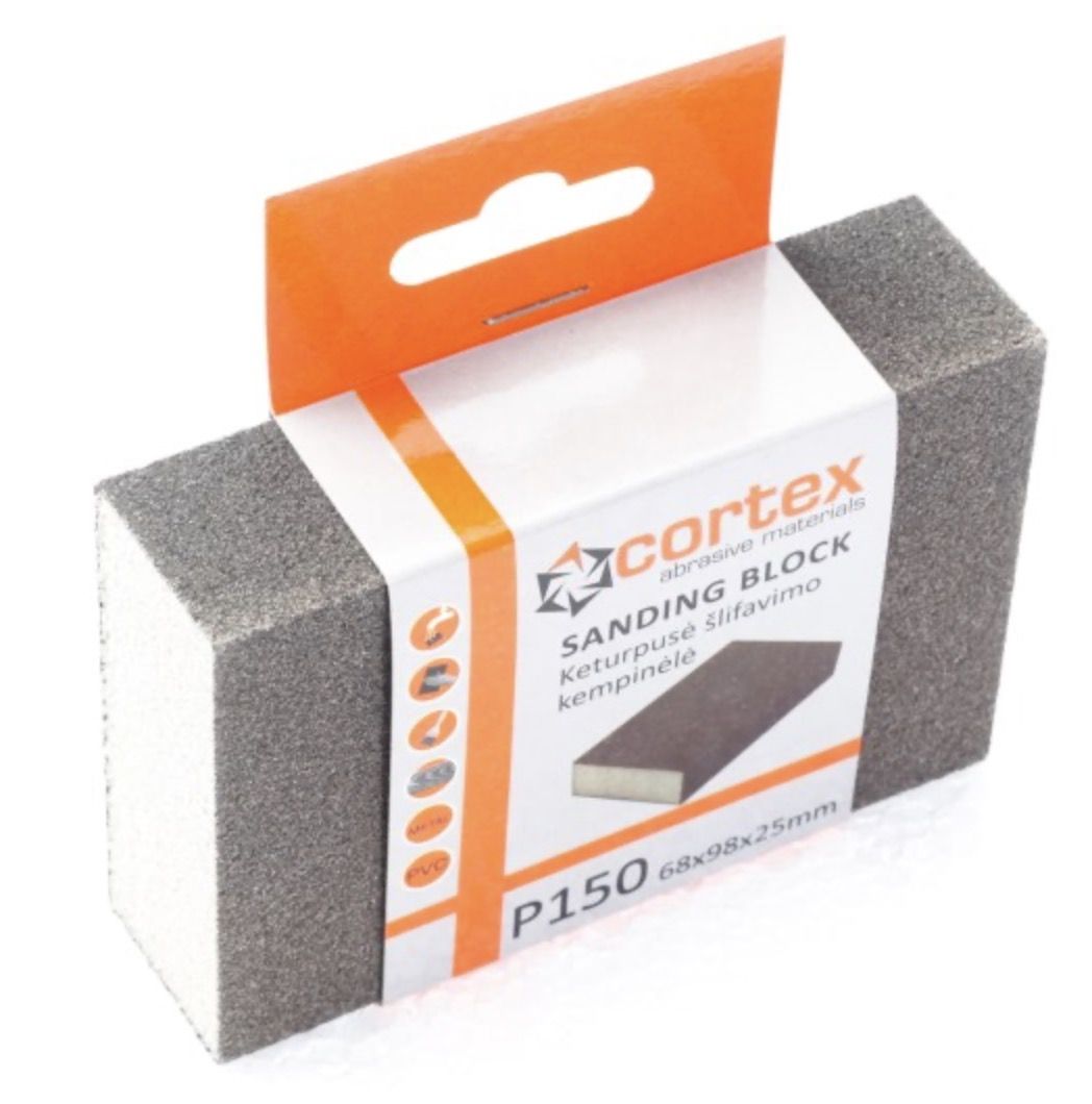 Šlifavimo kempinė Cortex 14419; 98x68x25 mm; P150