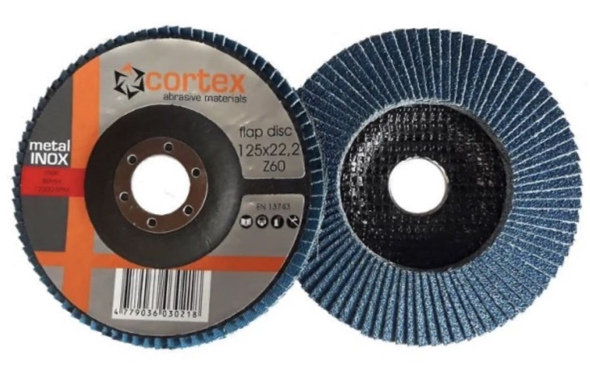 Vėduoklinis šlifavimo diskas Cortex 14011; 125x22,2 mm; P60