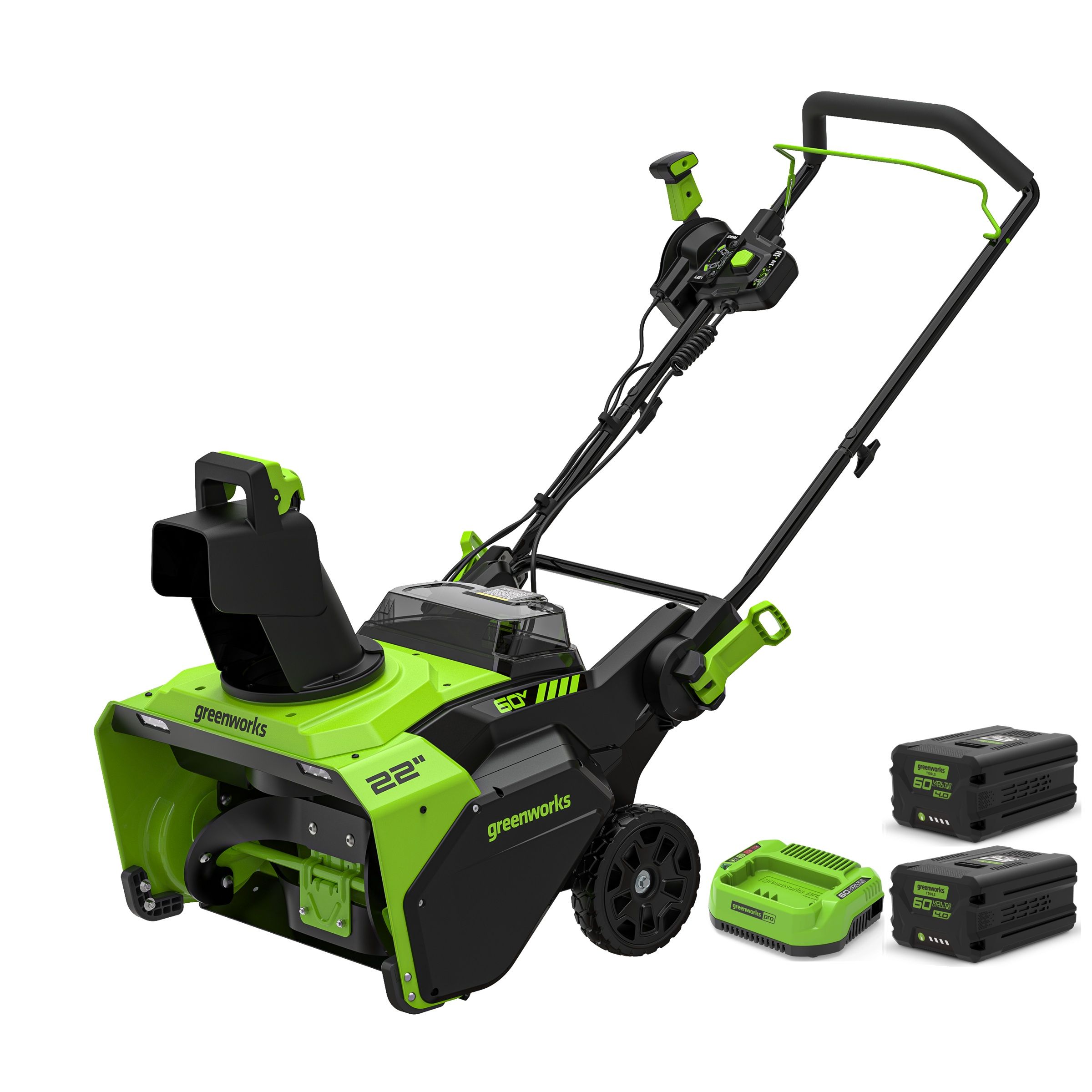 Sniego valytuvas Greenworks GD60STK4X; 60 V; 2x4,0 Ah akum.