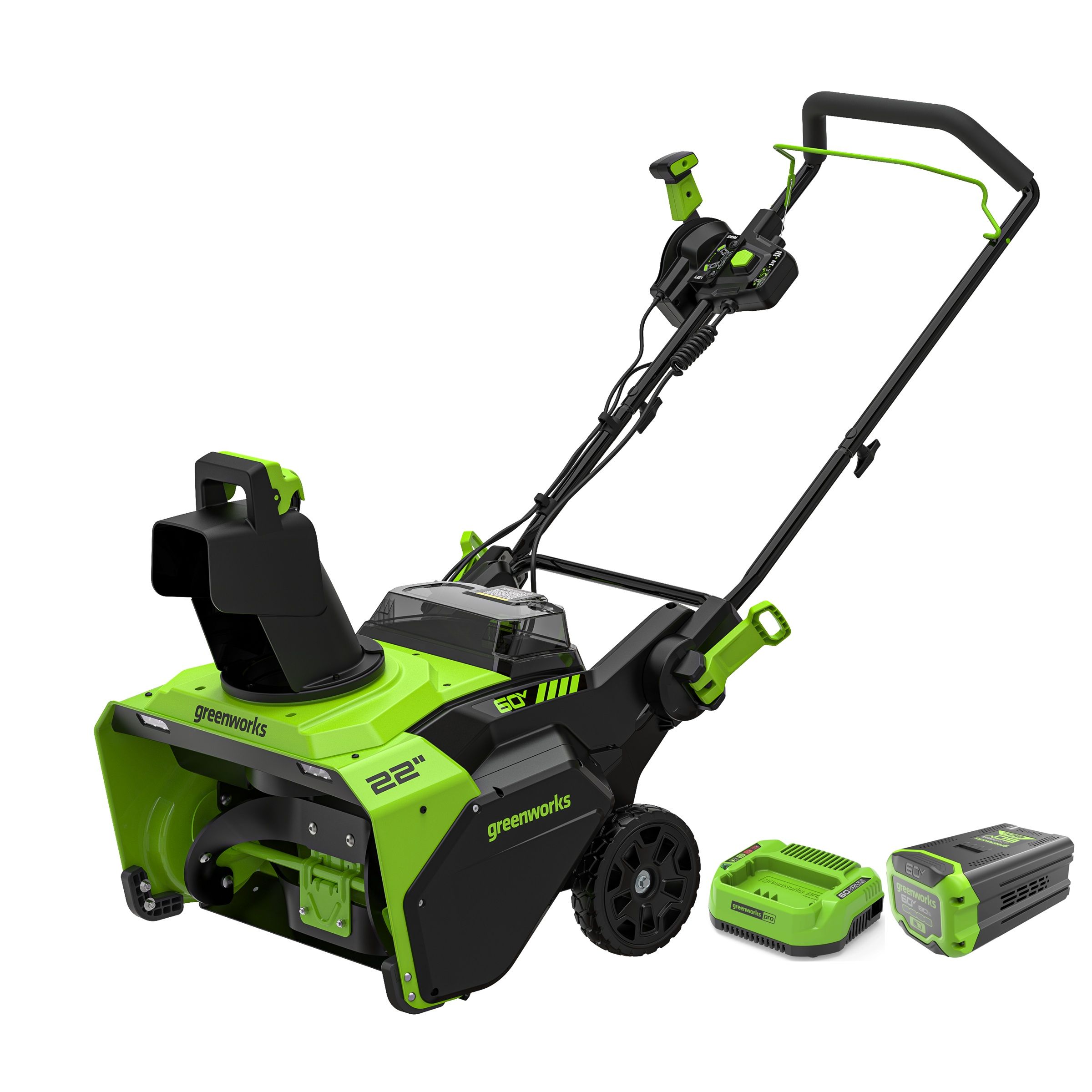 Sniego valytuvas Greenworks GD60STK8; 60 V; 1x8,0 Ah akum.