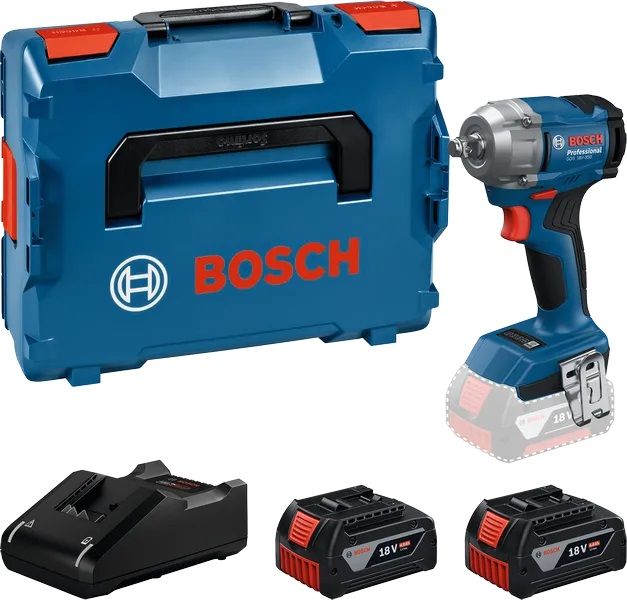 Smūginis veržliasūkis Bosch GDS 18V-350 Professional; 18 V; 2x4,0 Ah akum.