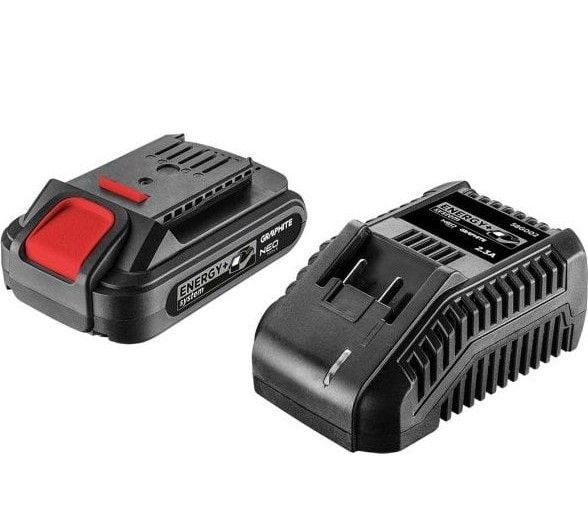 Priedų rinkinys Graphite 58GE131; 18 V; 1x2,0 Ah