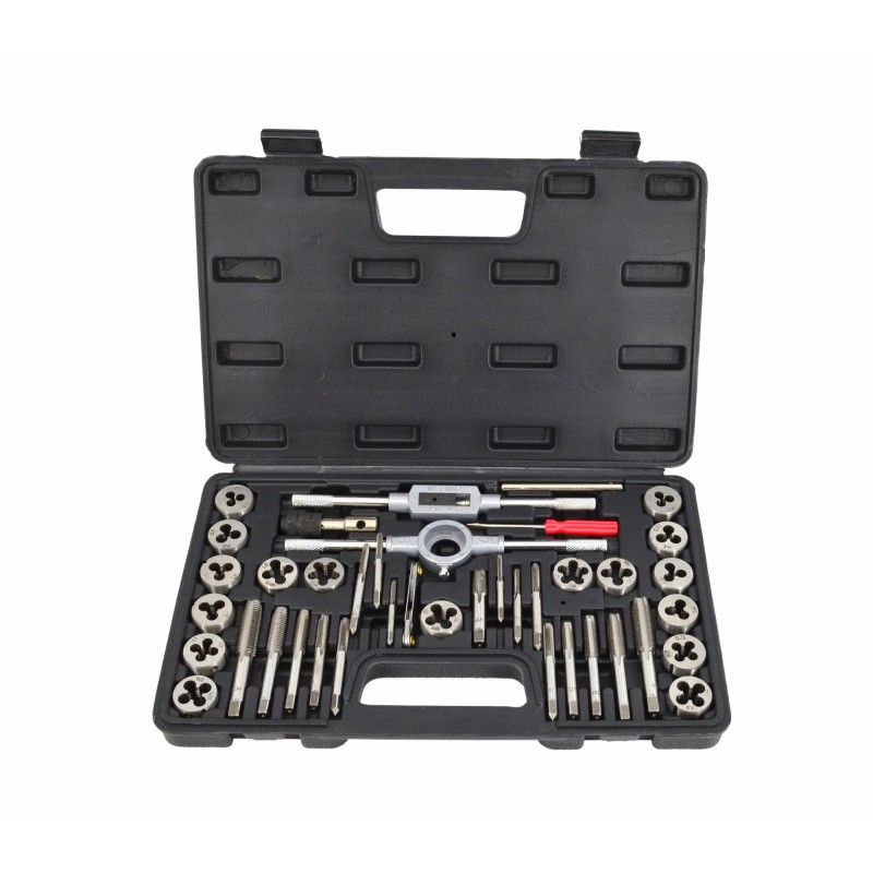 Sriegiklių ir sriegpjovių rinkinys AWTools AW20415; M3-M12; 40 vnt.